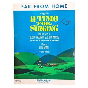 Vintage Time For Singing Sheet Music Far From Home 1966 Musical Freedman Morris